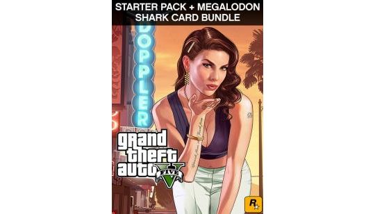 GRAND THEFT AUTO V: PREMIUM ONLINE EDITION & Megalodon Shark Card Bundle cover