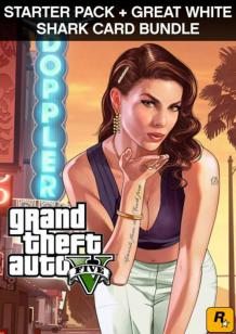 GRAND THEFT AUTO V: PREMIUM ONLINE EDITION & Great White Shark Card Bundle cover